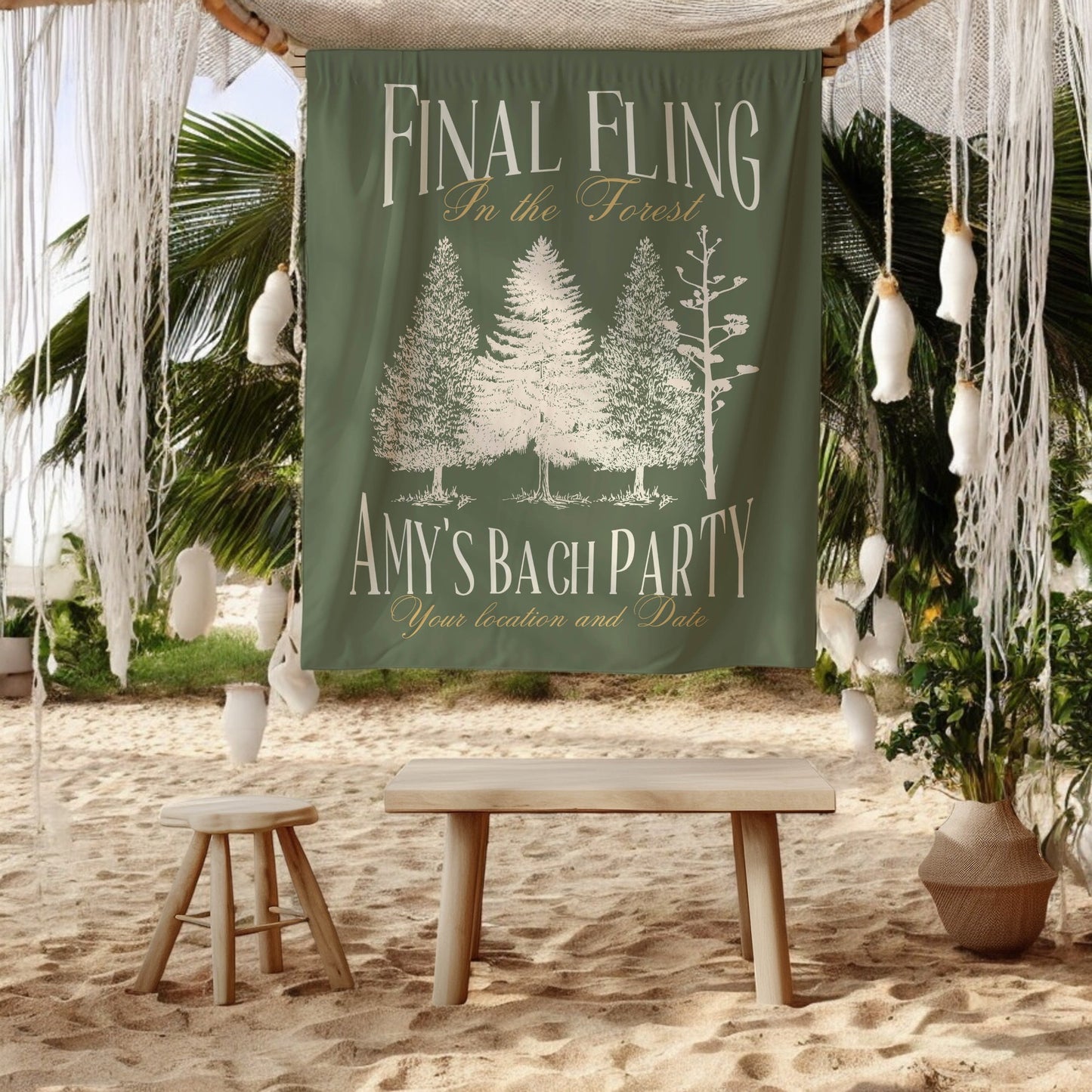 Hiking Bachelorette Banner – Custom Bach Décor | #71