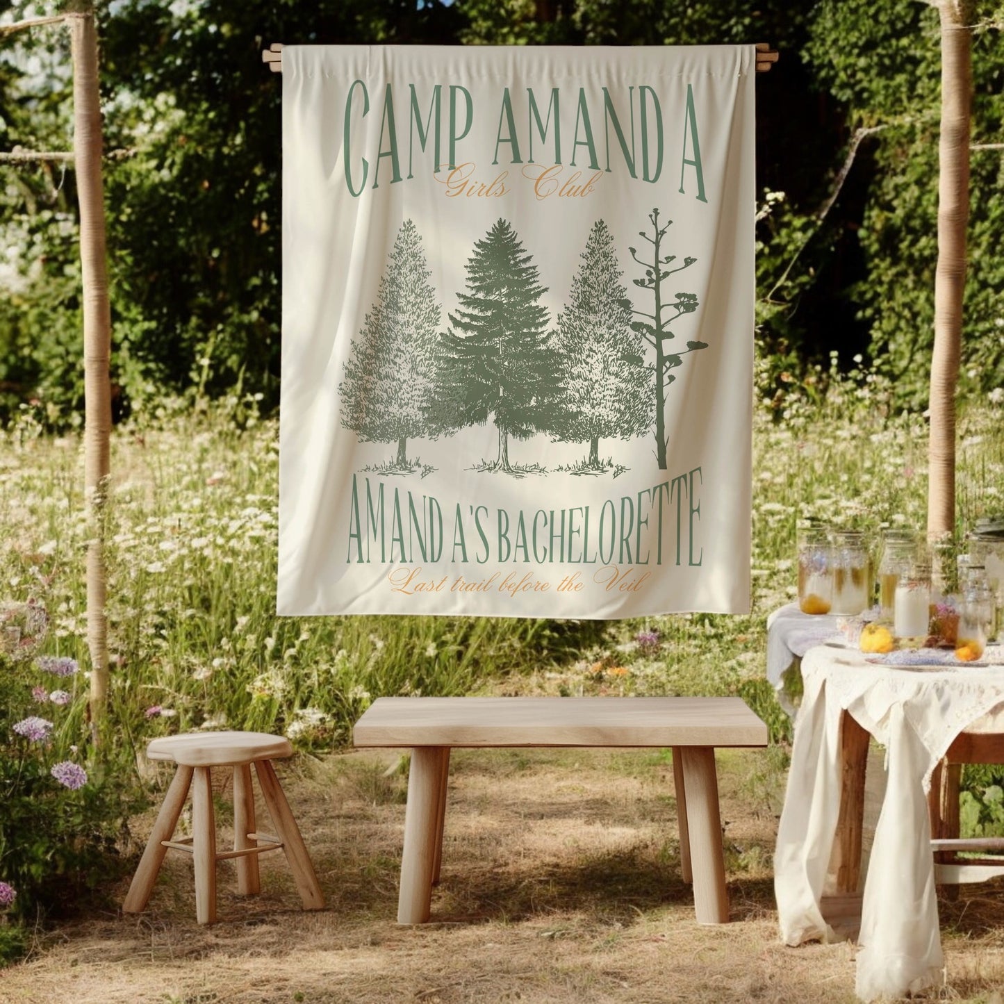 Hiking Bachelorette Banner – Custom Bach Décor | #71