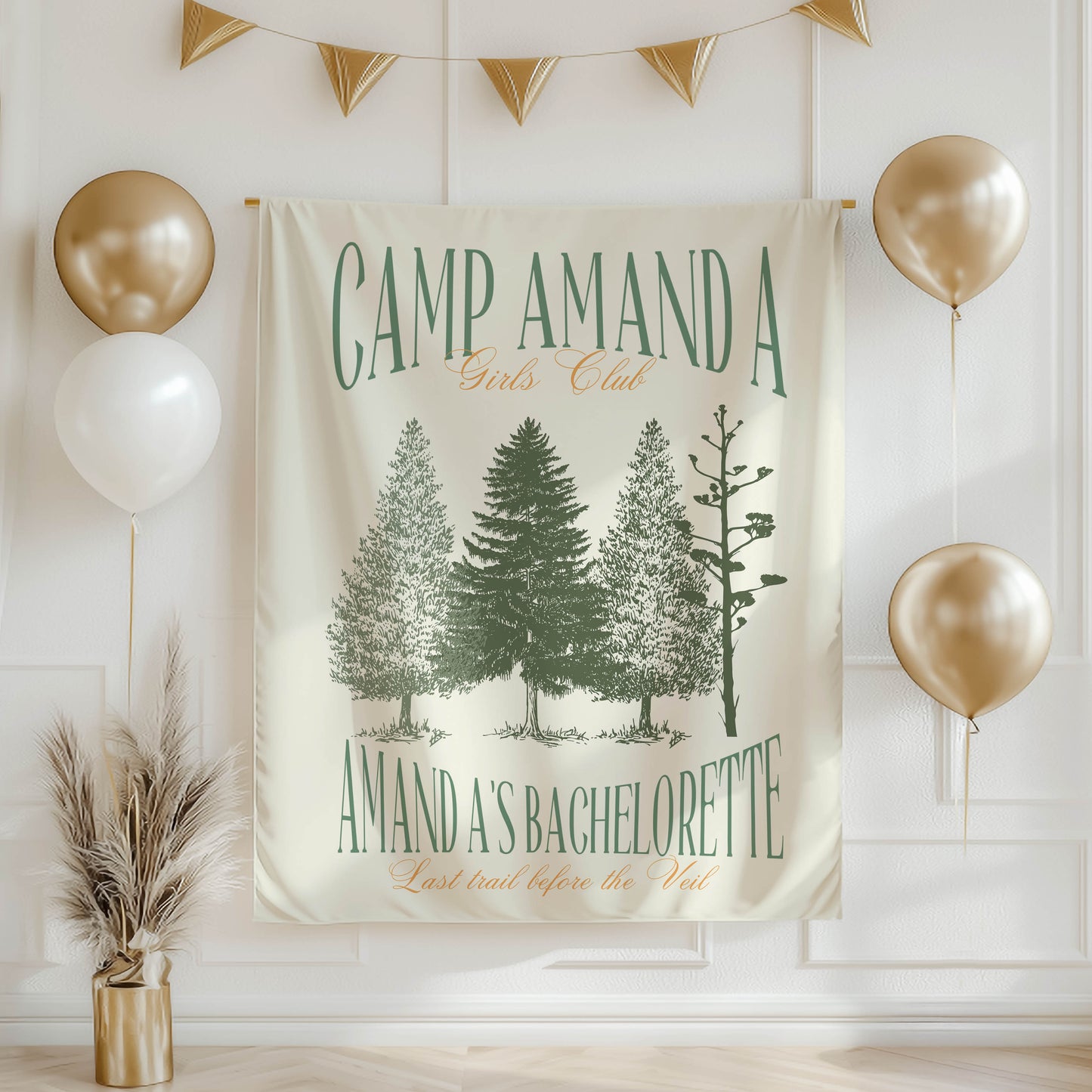 Hiking Bachelorette Banner – Custom Bach Décor | #71