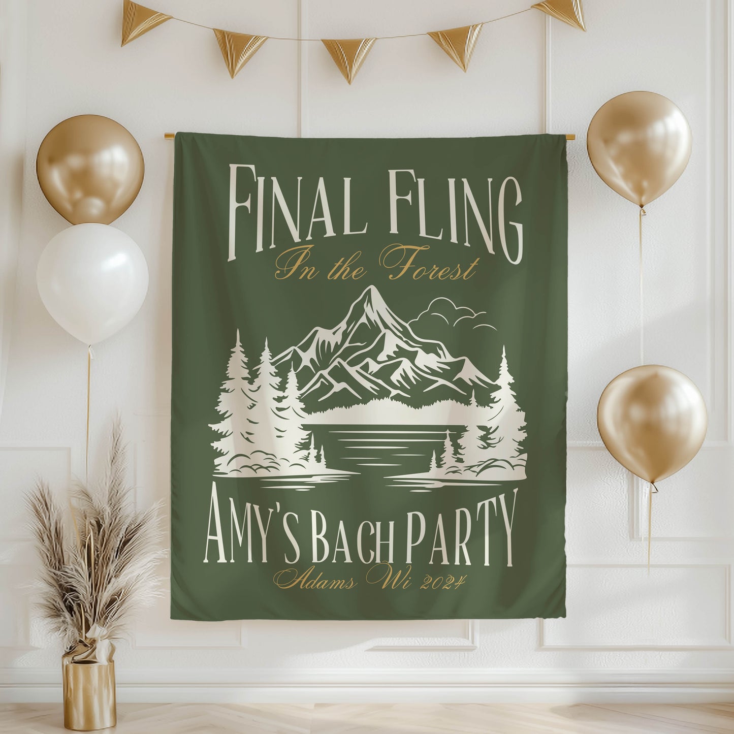 Hiking Bachelorette Banner – Custom Bach Décor | #72