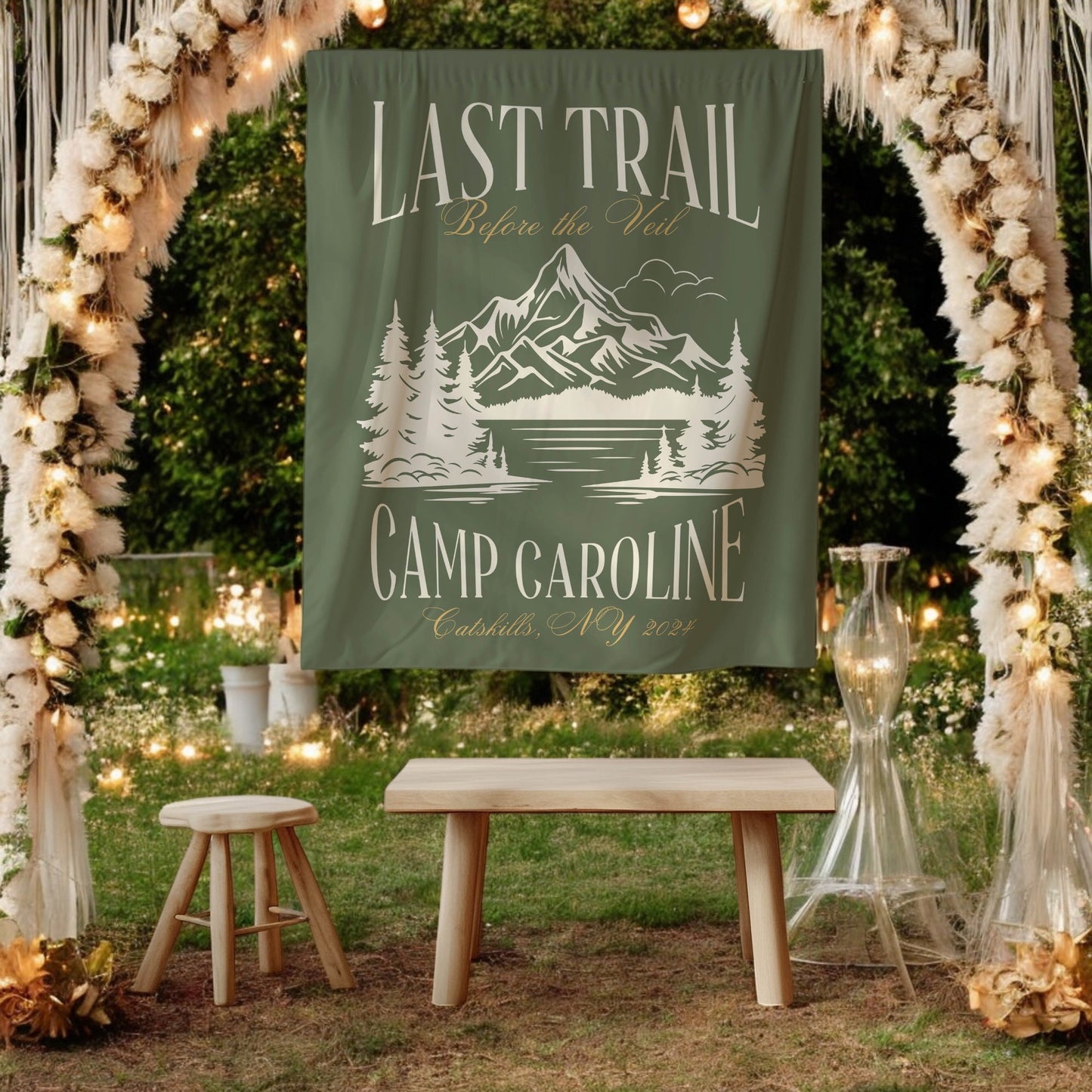 Hiking Bachelorette Banner – Custom Bach Décor | #72