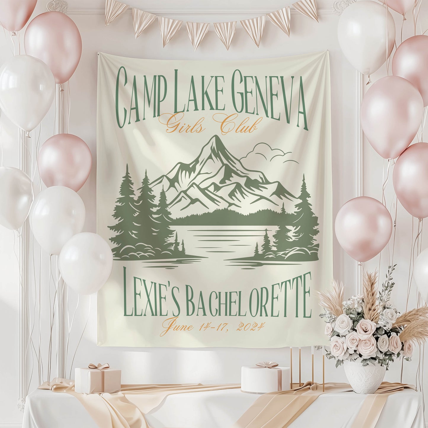 Hiking Bachelorette Banner – Custom Bach Décor | #72