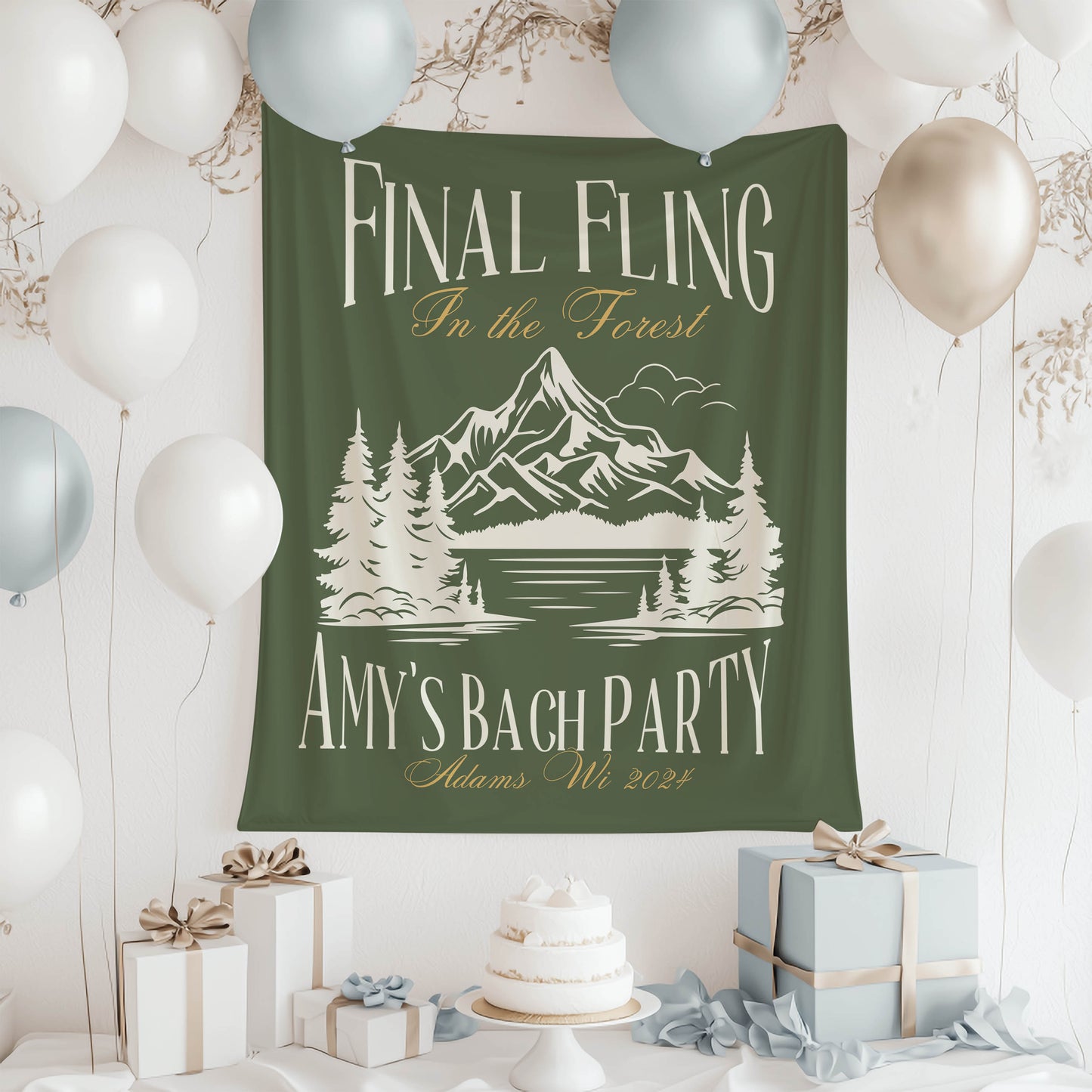 Hiking Bachelorette Banner – Custom Bach Décor | #72