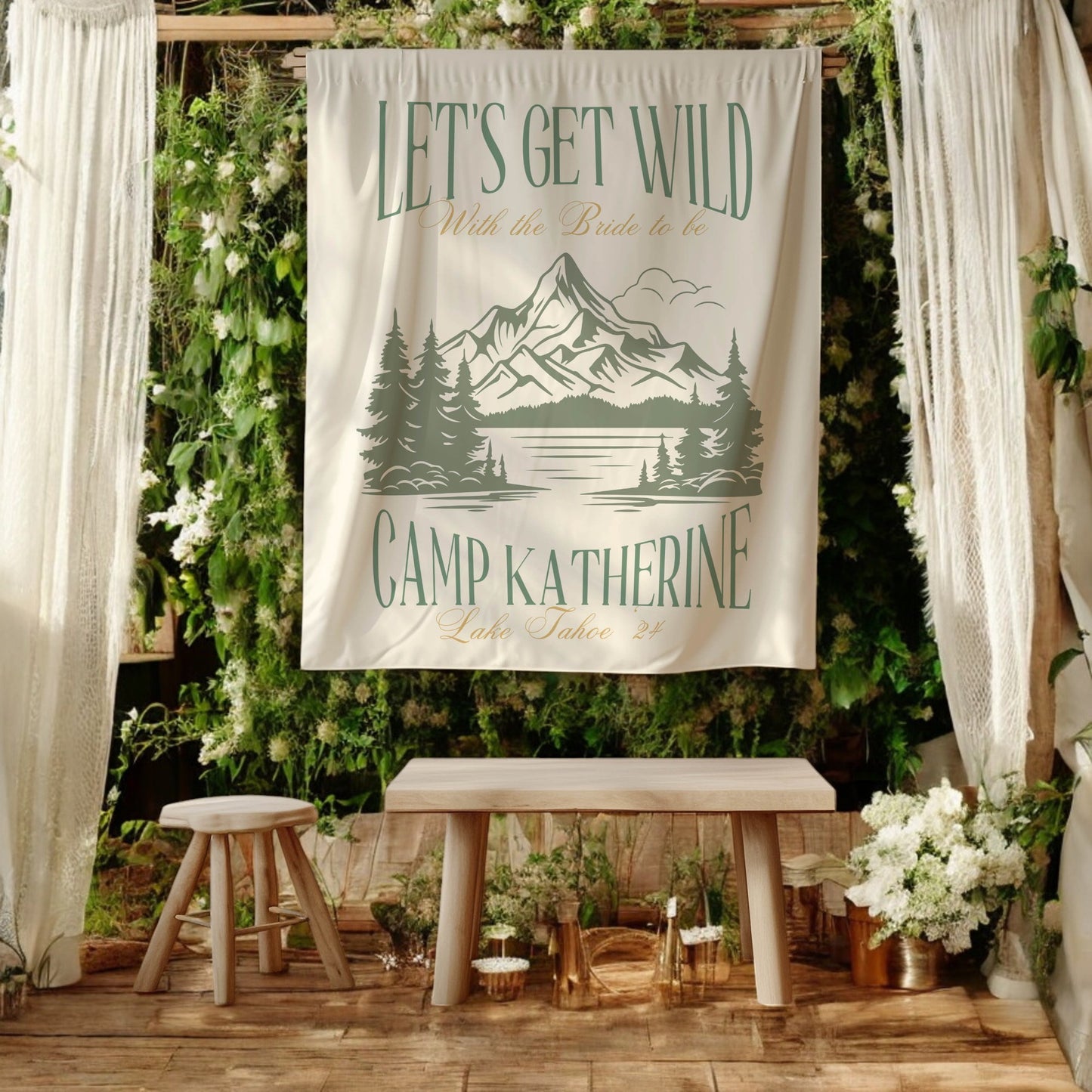 Hiking Bachelorette Banner – Custom Bach Décor | #72