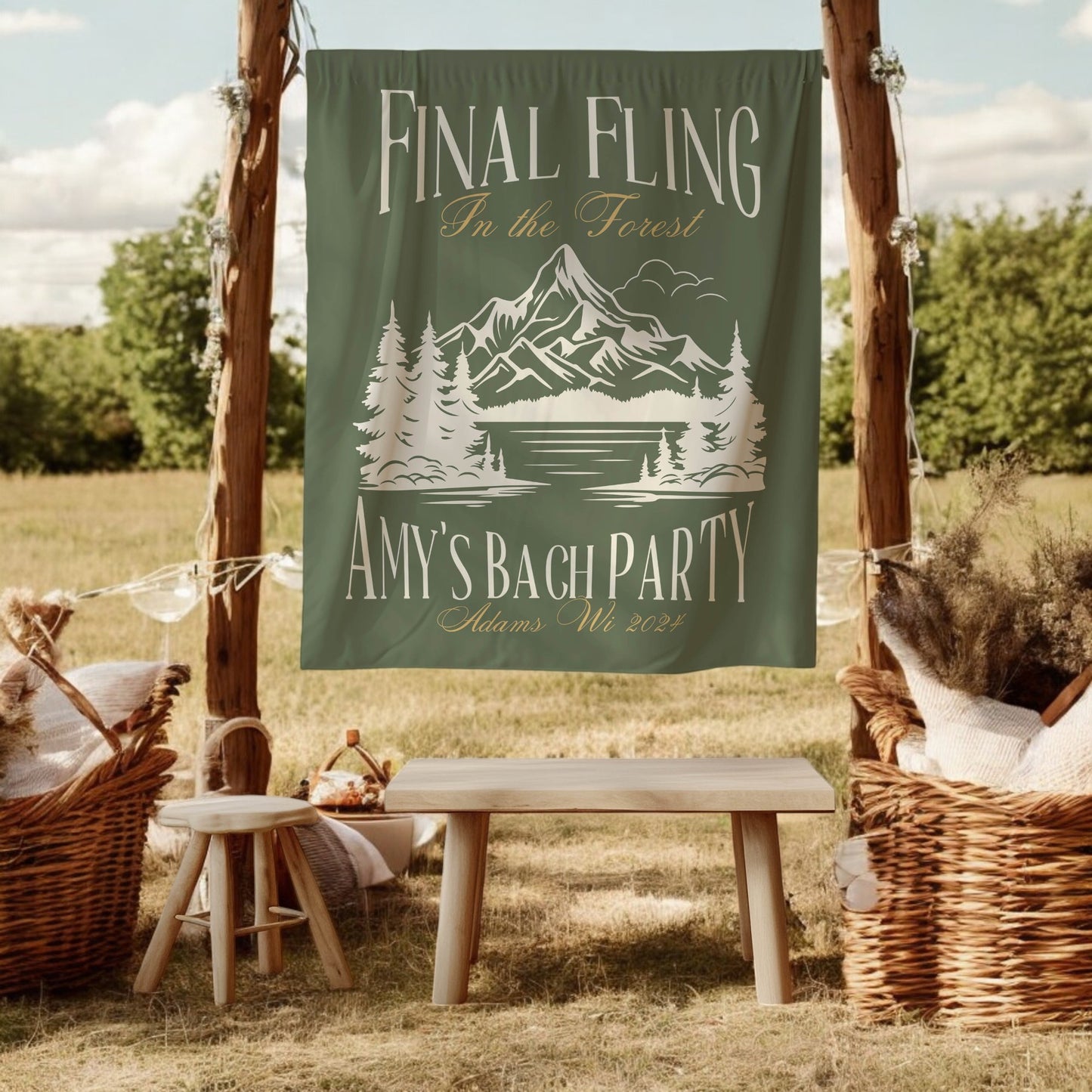 Hiking Bachelorette Banner – Custom Bach Décor | #72