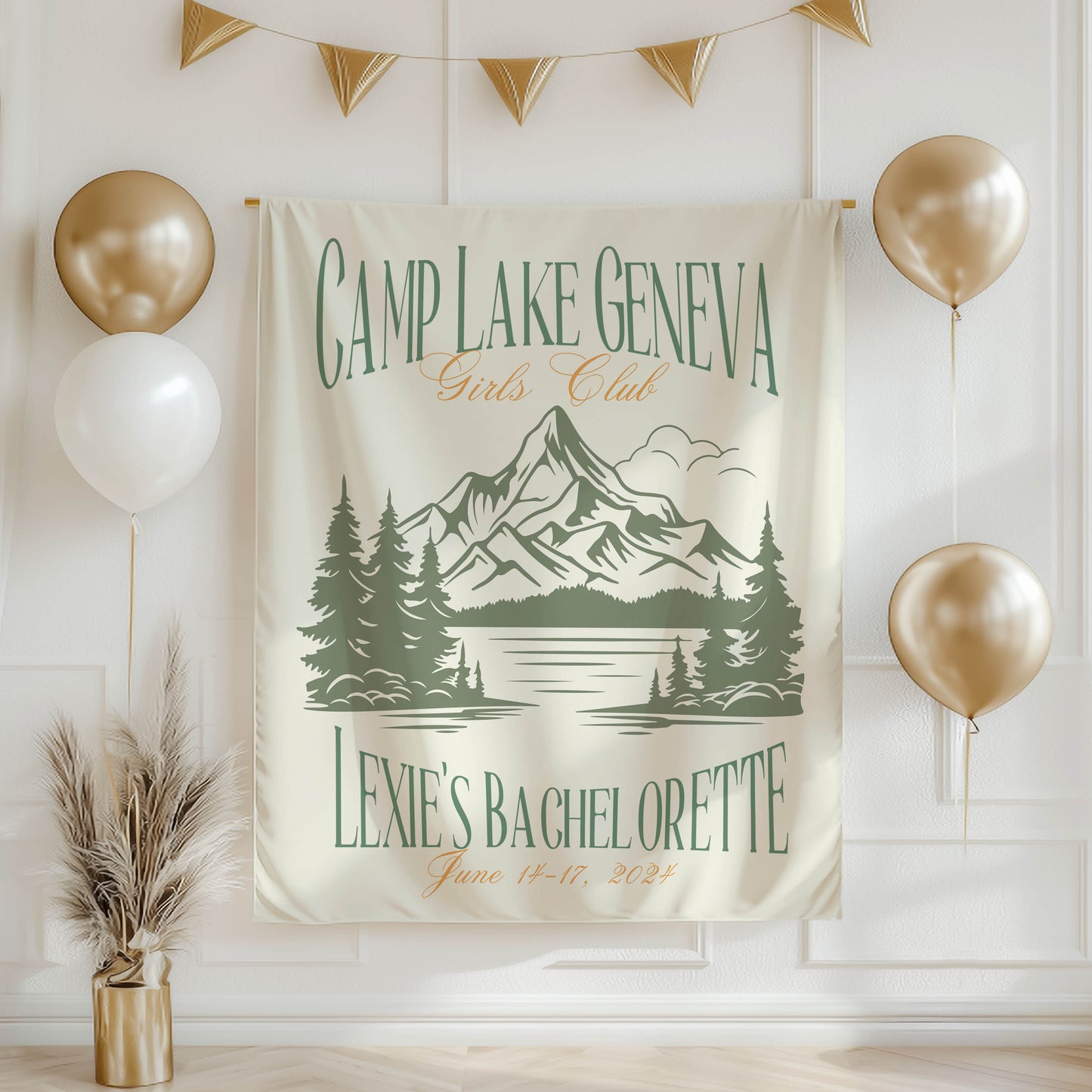 Hiking Bachelorette Banner – Custom Bach Décor | #72