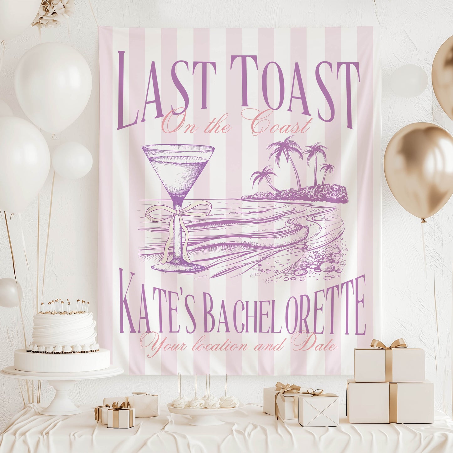 Beach Bachelorette Banner – Custom Bach Décor | #73