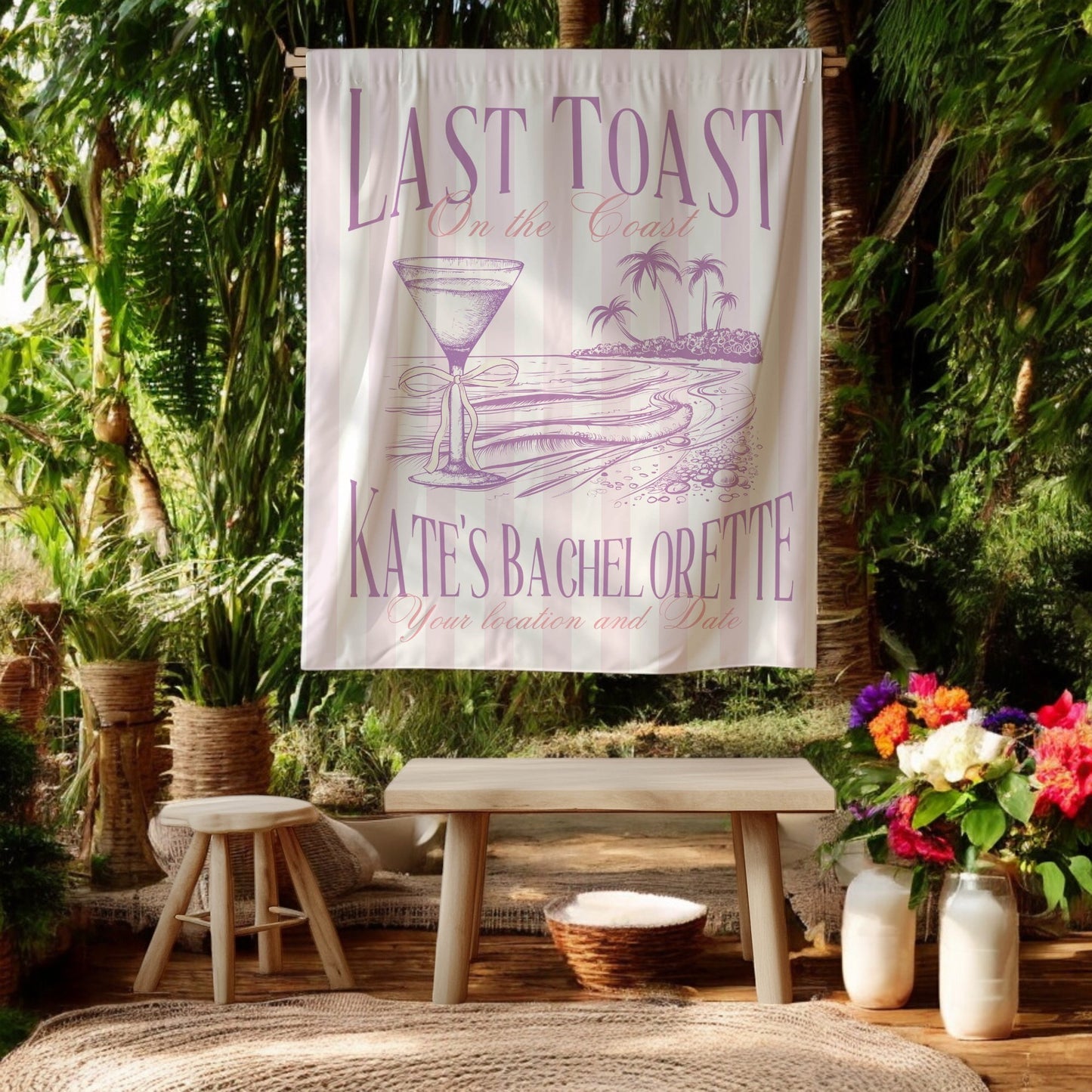 Beach Bachelorette Banner – Custom Bach Décor | #73