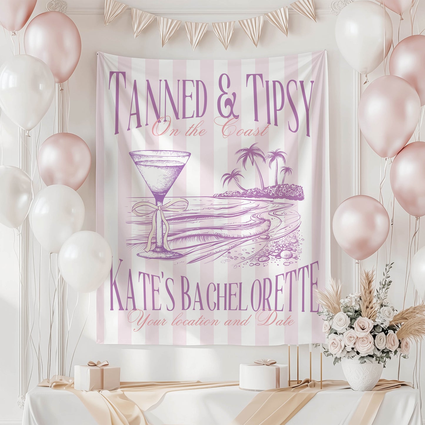 Beach Bachelorette Banner – Custom Bach Décor | #73