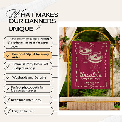 Cocktail Bachelorette Banner – Custom Bach Décor | #74