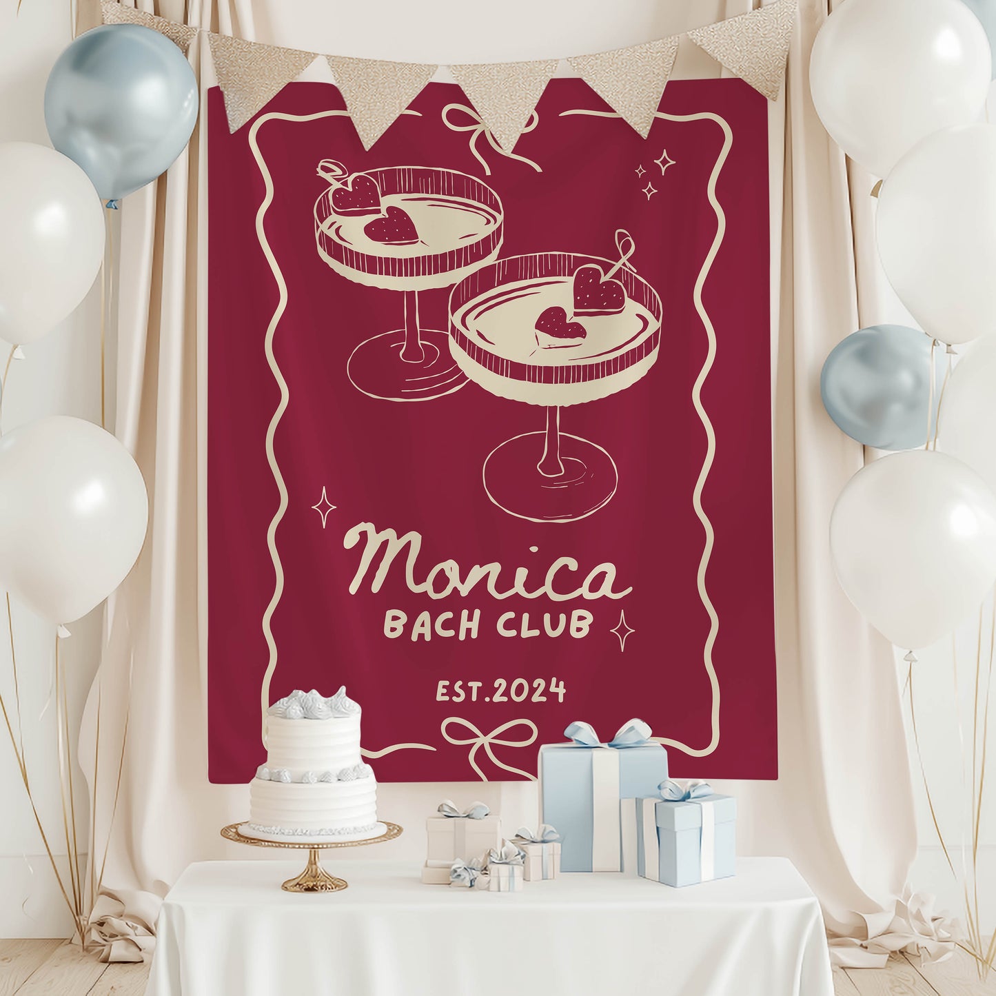 Cocktail Bachelorette Banner – Custom Bach Décor | #74