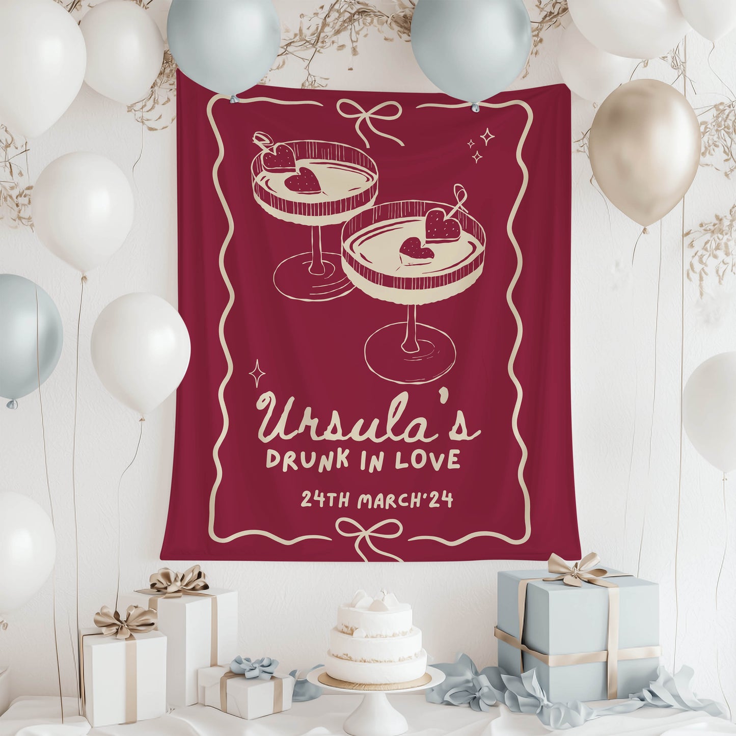 Cocktail Bachelorette Banner – Custom Bach Décor | #74
