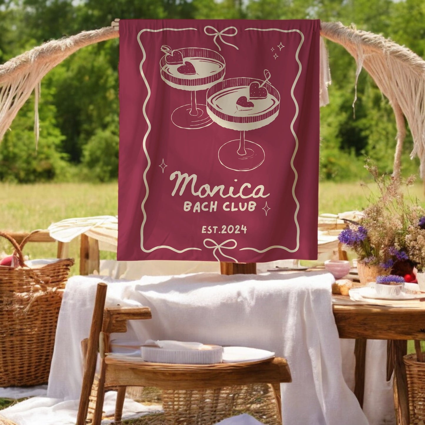 Cocktail Bachelorette Banner – Custom Bach Décor | #74
