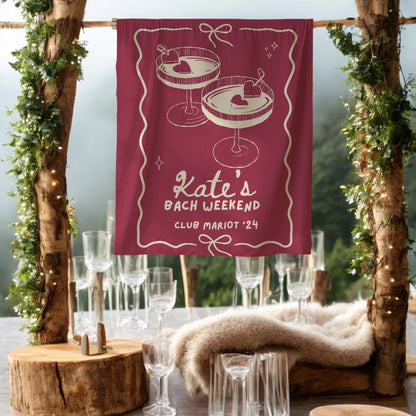 Cocktail Bachelorette Banner – Custom Bach Décor | #74