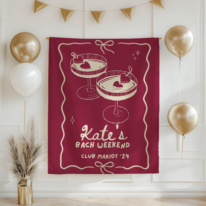 Cocktail Bachelorette Banner – Custom Bach Décor | #74