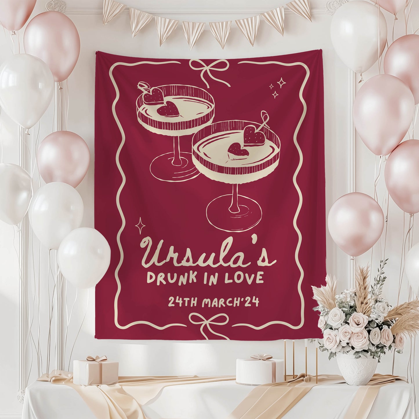 Cocktail Bachelorette Banner – Custom Bach Décor | #74