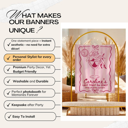 Disco Cocktail Bachelorette Banner – Custom Bach Décor | #75