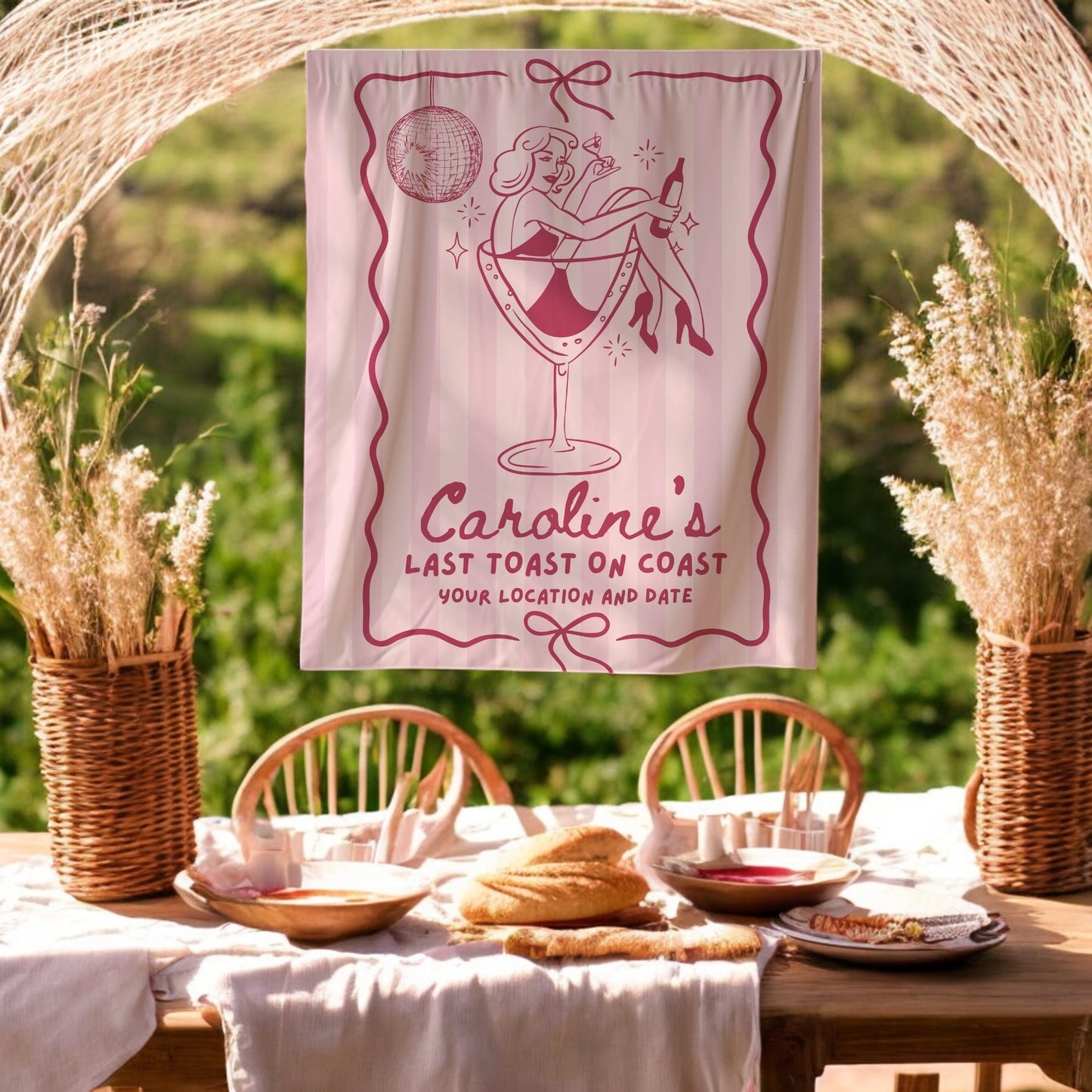 Disco Cocktail Bachelorette Banner – Custom Bach Décor | #75