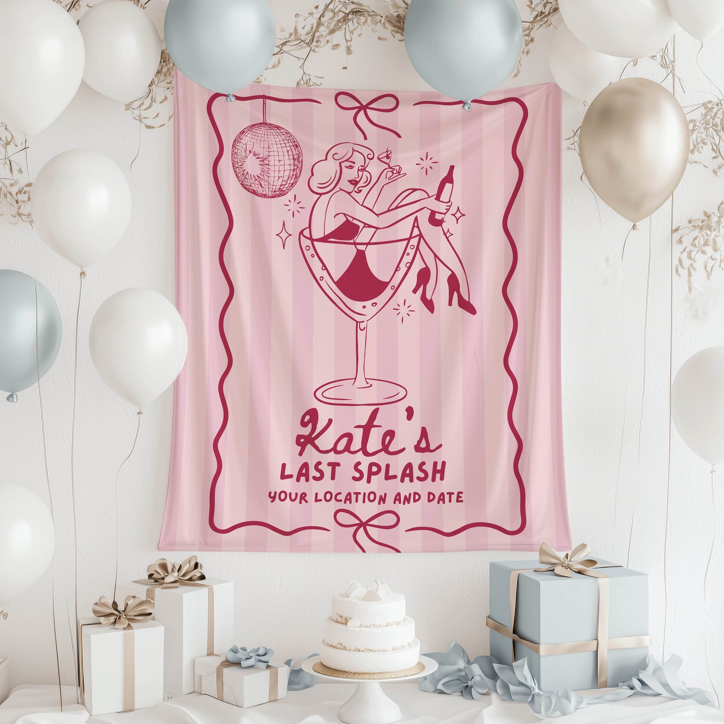 Disco Cocktail Bachelorette Banner – Custom Bach Décor | #75