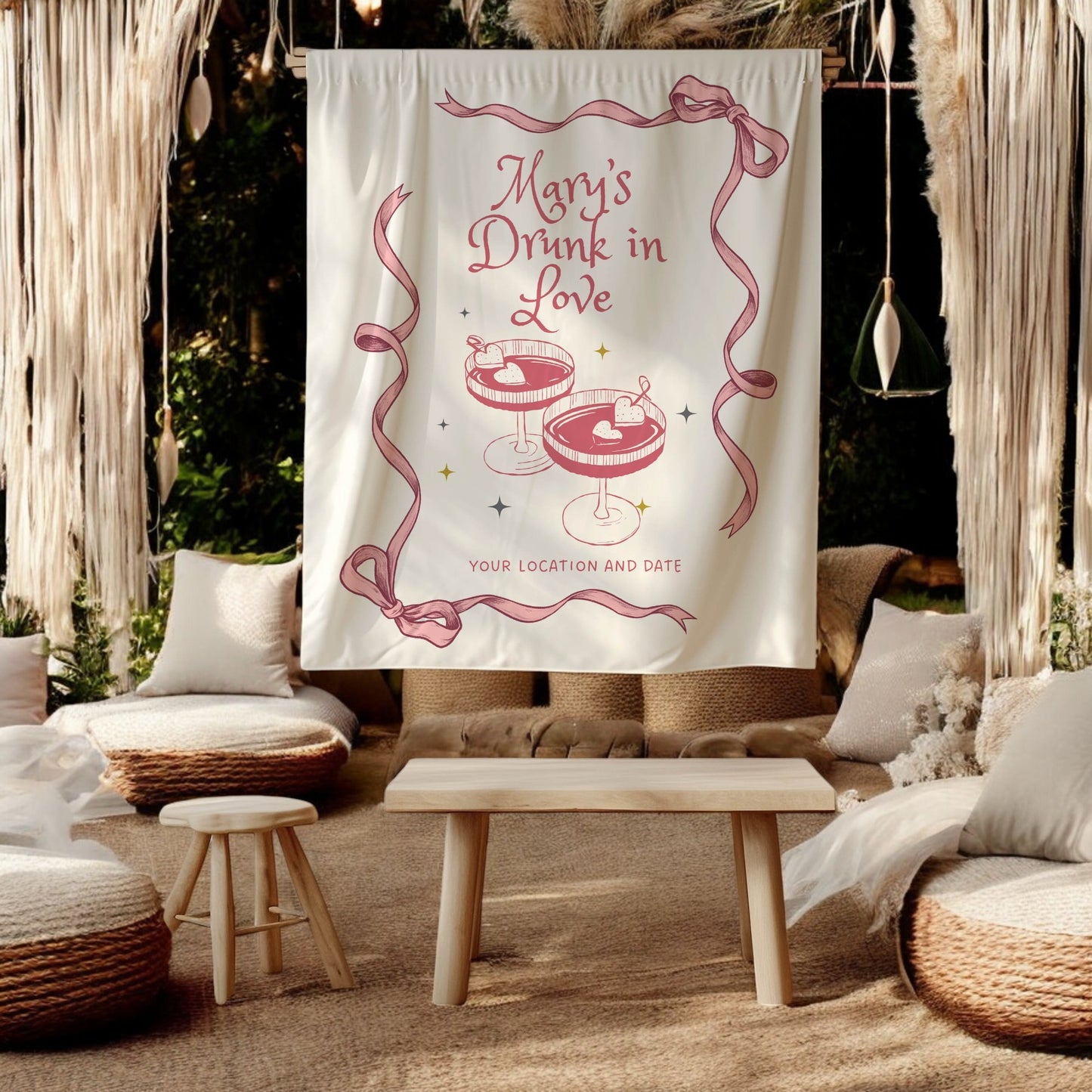 Cocktail Bachelorette Banner – Custom Bach Décor | #77