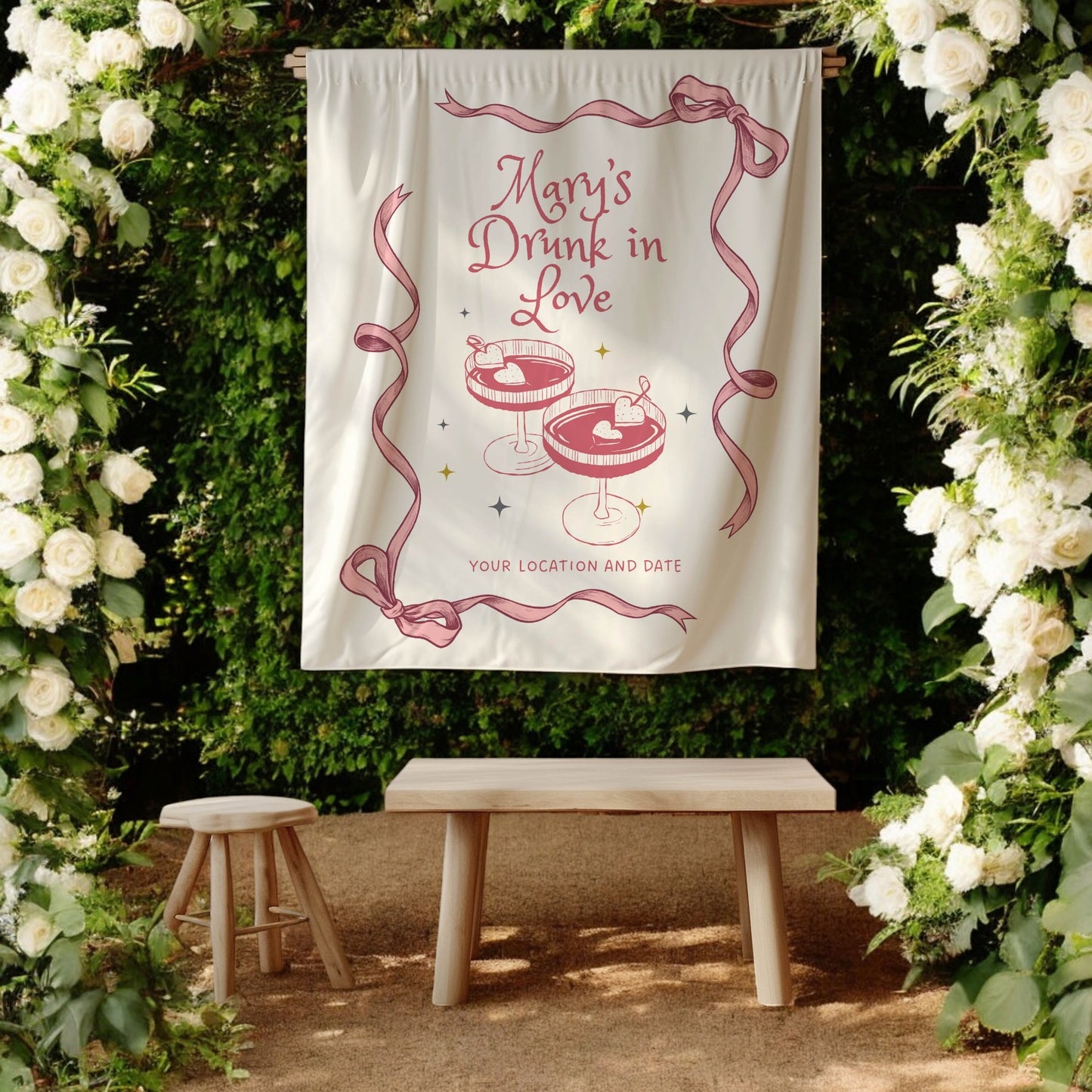 Cocktail Bachelorette Banner – Custom Bach Décor | #77