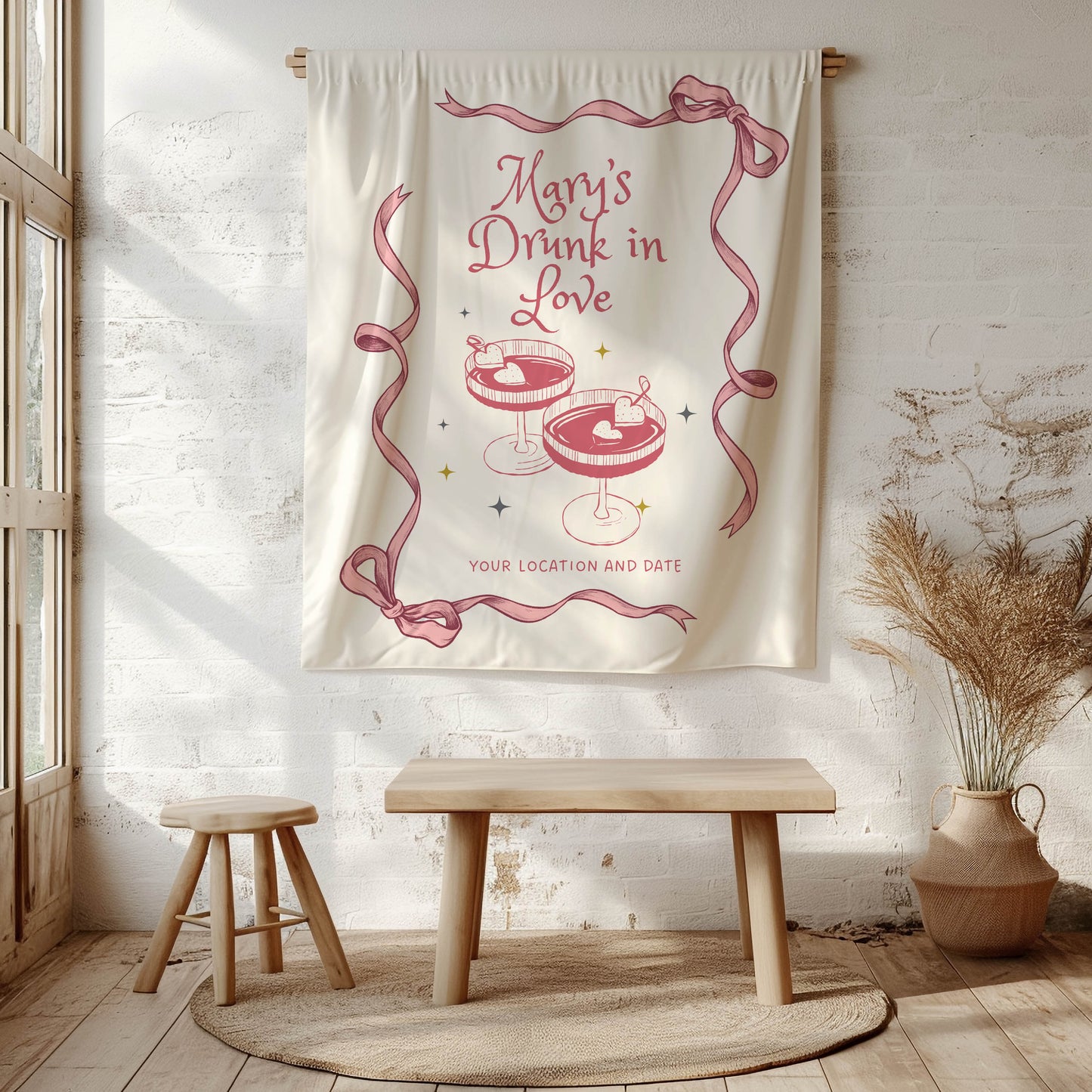 Cocktail Bachelorette Banner – Custom Bach Décor | #77