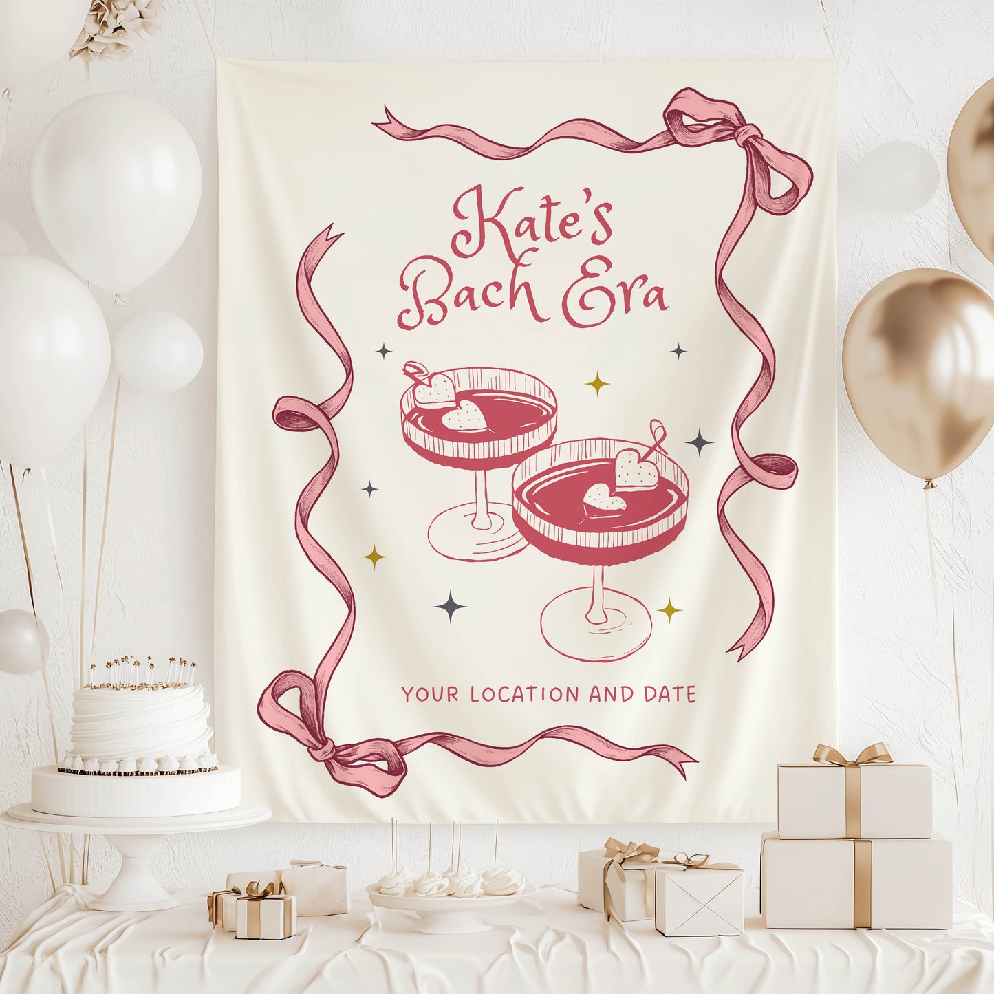 Cocktail Bachelorette Banner – Custom Bach Décor | #77