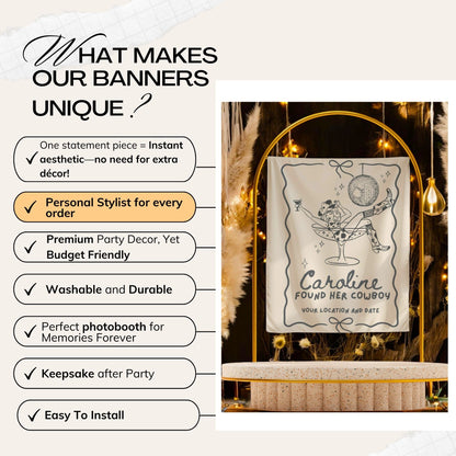 Disco Cowgirl Bachelorette Banner – Custom Bach Décor | #78