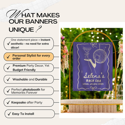 Disco Cocktail Bachelorette Banner – Custom Bach Décor | #79
