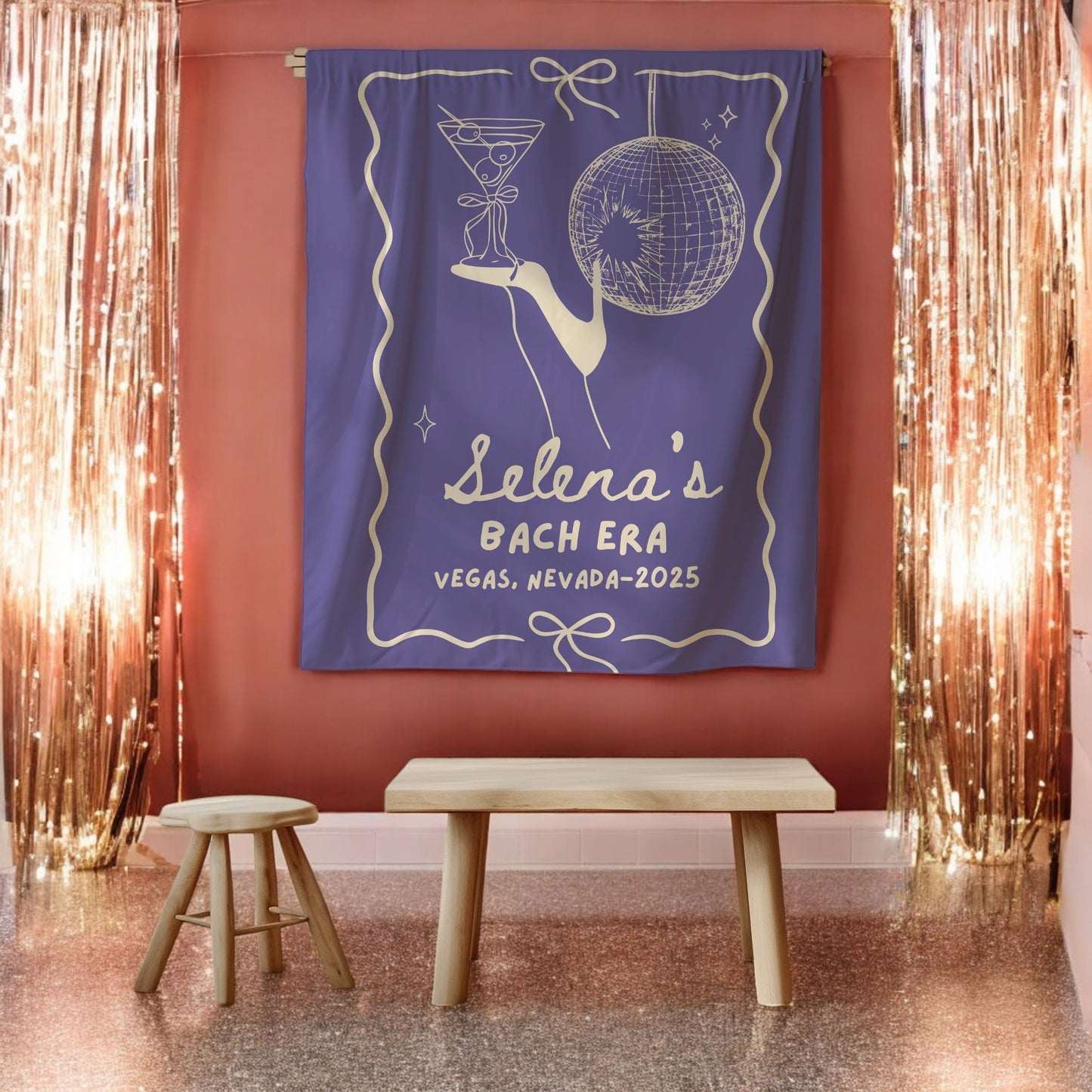 Disco Cocktail Bachelorette Banner – Custom Bach Décor | #79