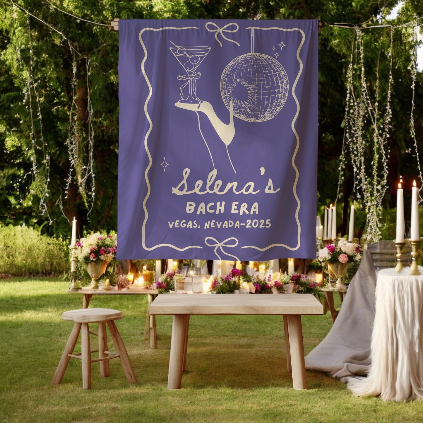 Disco Cocktail Bachelorette Banner – Custom Bach Décor | #79