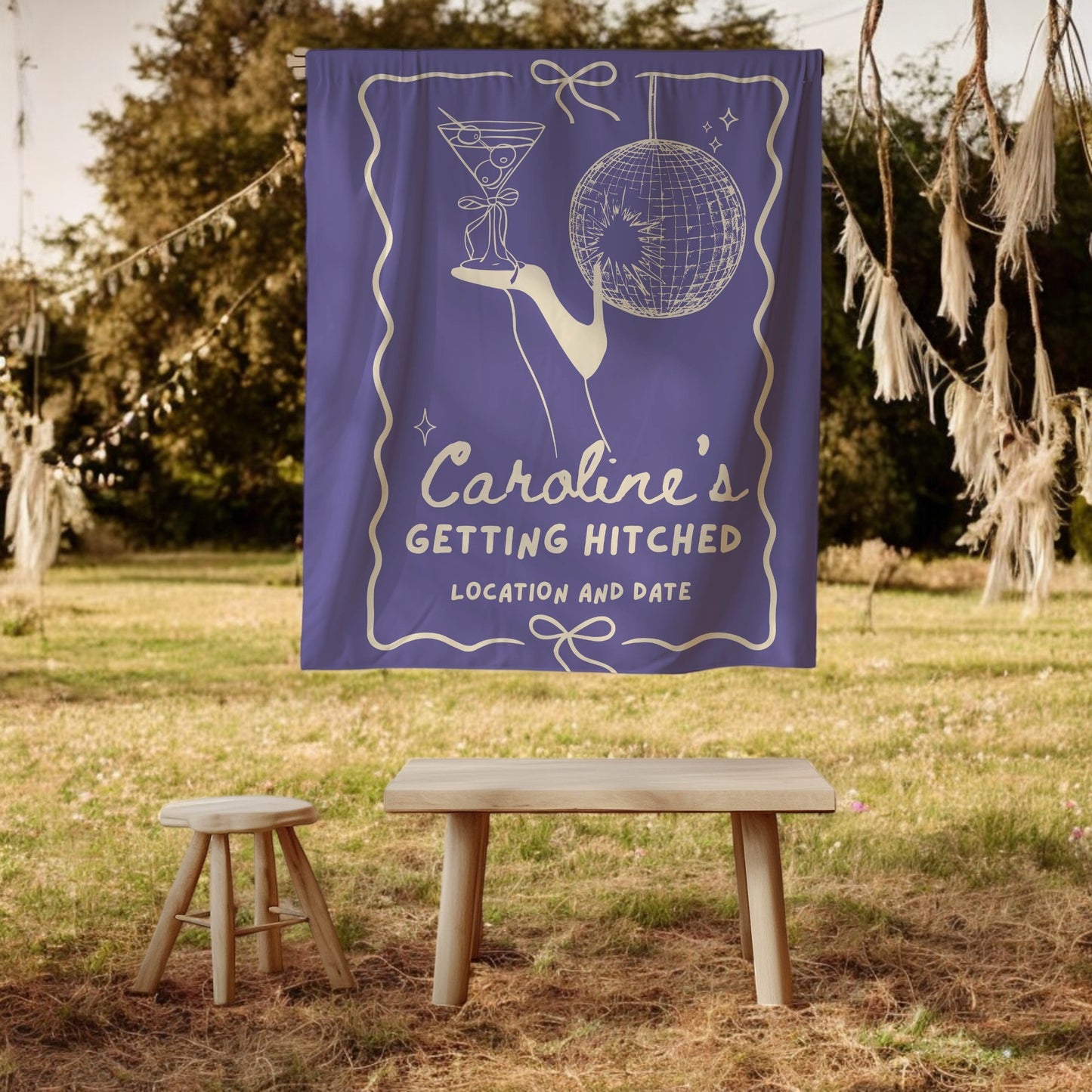 Disco Cocktail Bachelorette Banner – Custom Bach Décor | #79