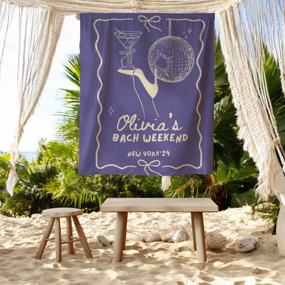 Disco Cocktail Bachelorette Banner – Custom Bach Décor | #79
