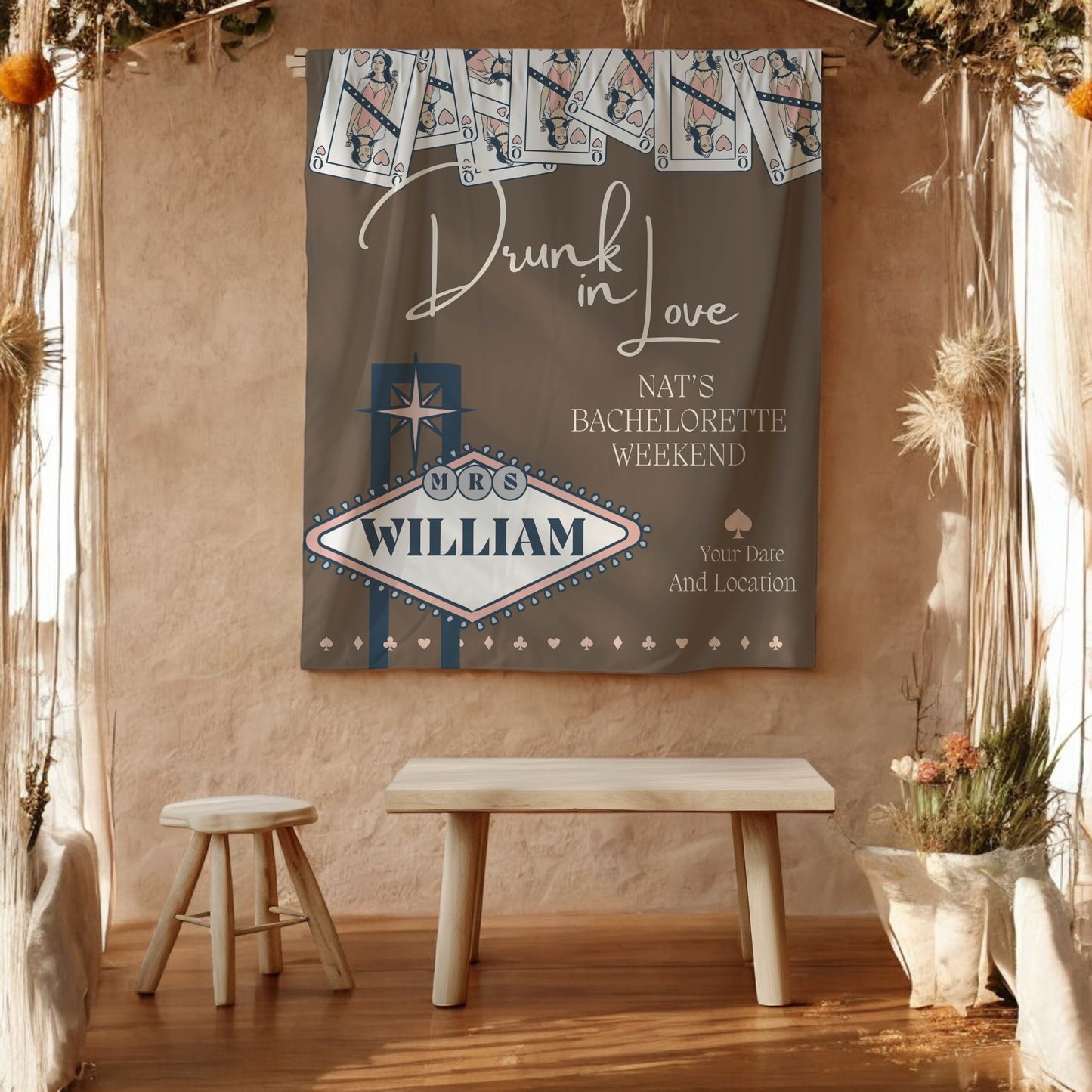 Vegas Casino Bachelorette Banner – Custom Bach Décor | #7