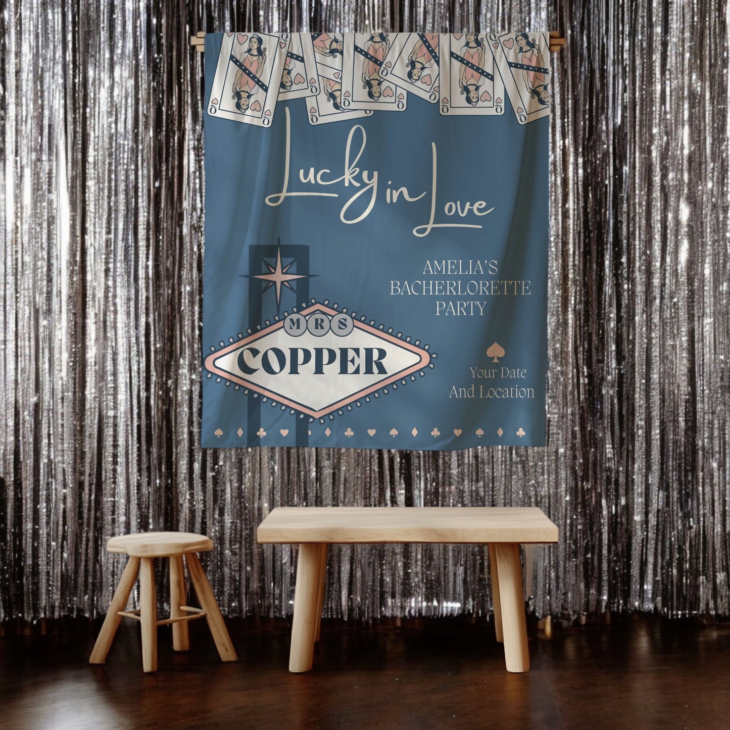 Vegas Casino Bachelorette Banner – Custom Bach Décor | #7