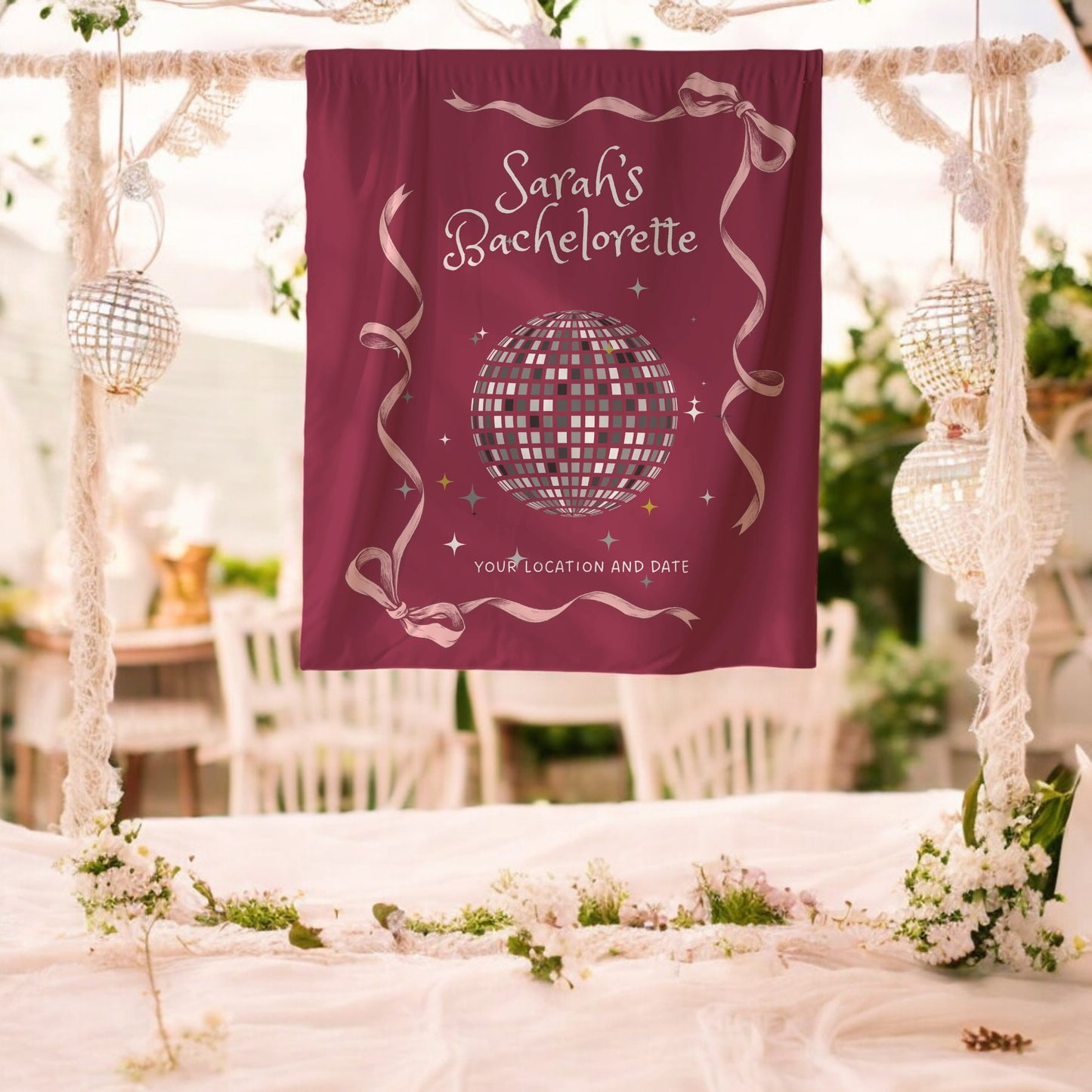 Disco Bachelorette Banner – Custom Bach Décor | #80