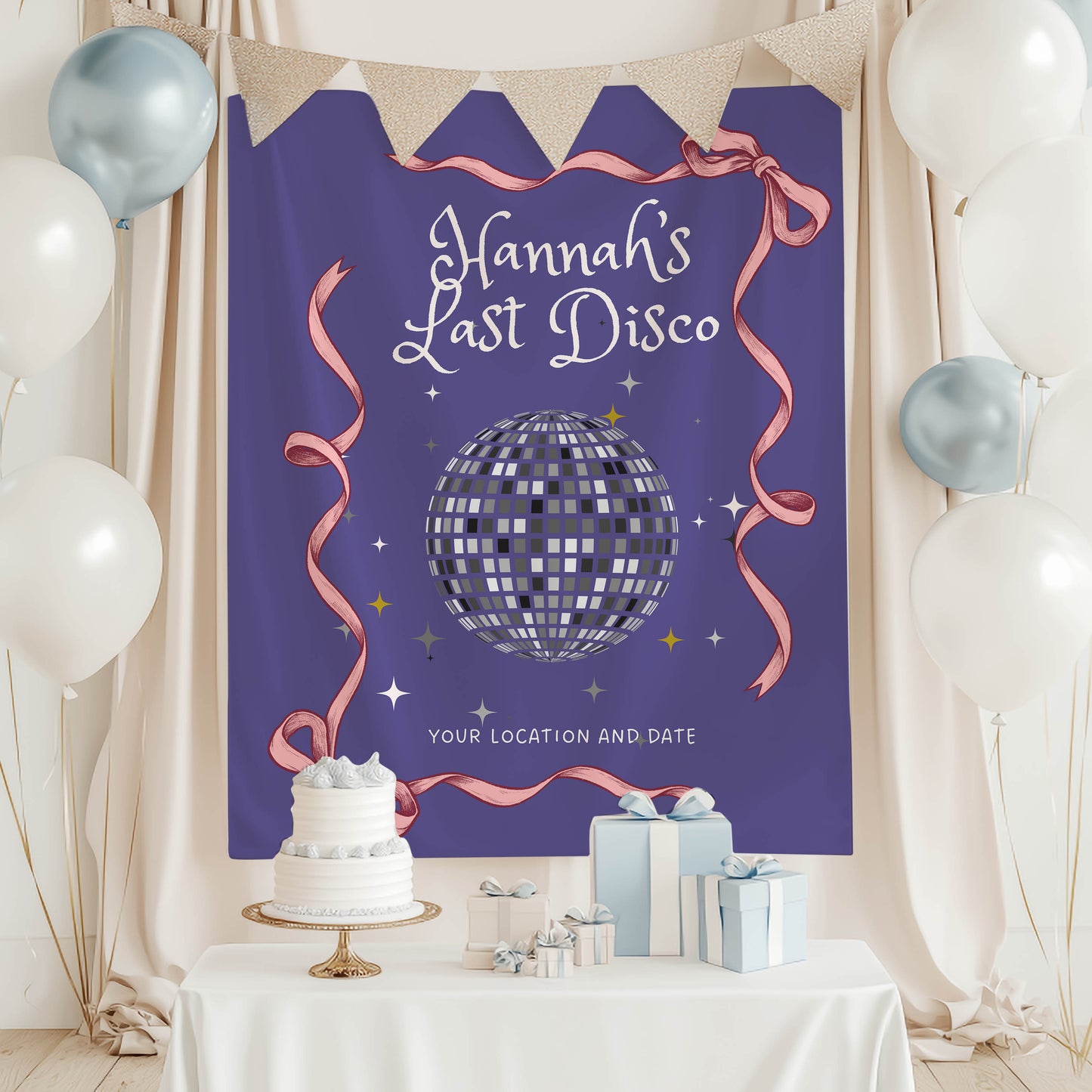 Disco Bachelorette Banner – Custom Bach Décor | #81