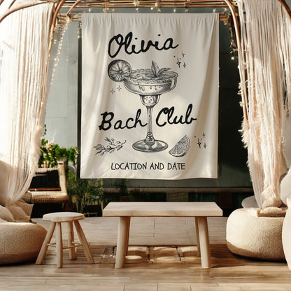 Cocktail Bachelorette Banner – Custom Bach Décor | #82