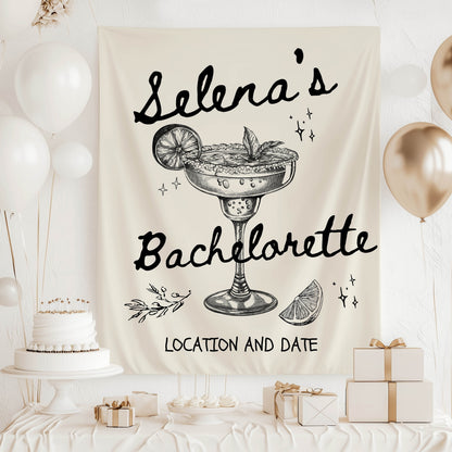 Cocktail Bachelorette Banner – Custom Bach Décor | #82