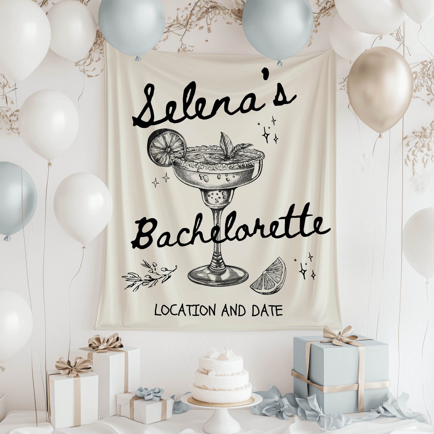 Cocktail Bachelorette Banner – Custom Bach Décor | #82