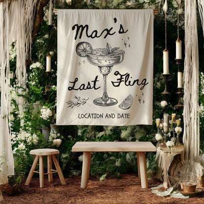Cocktail Bachelorette Banner – Custom Bach Décor | #82