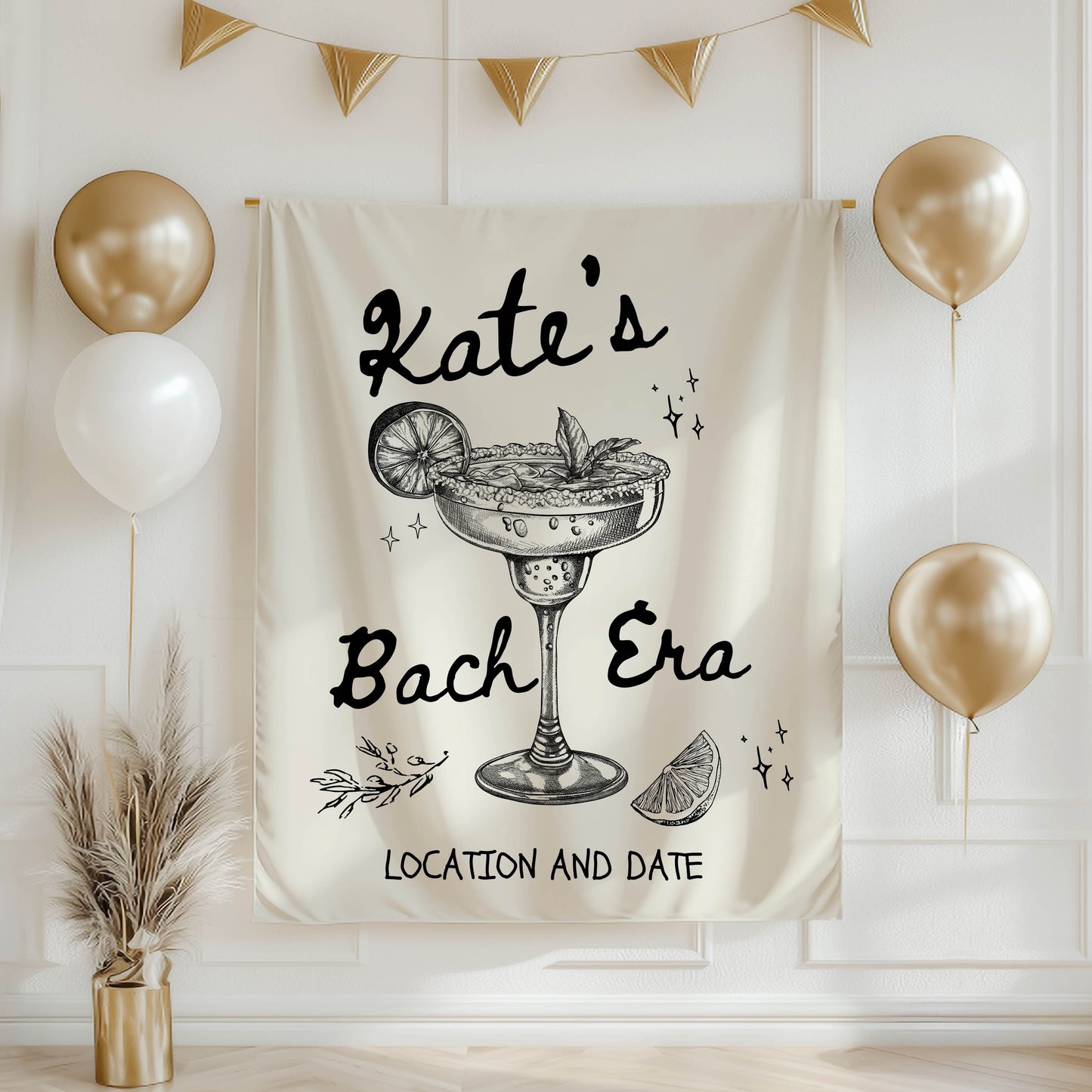 Cocktail Bachelorette Banner – Custom Bach Décor | #82
