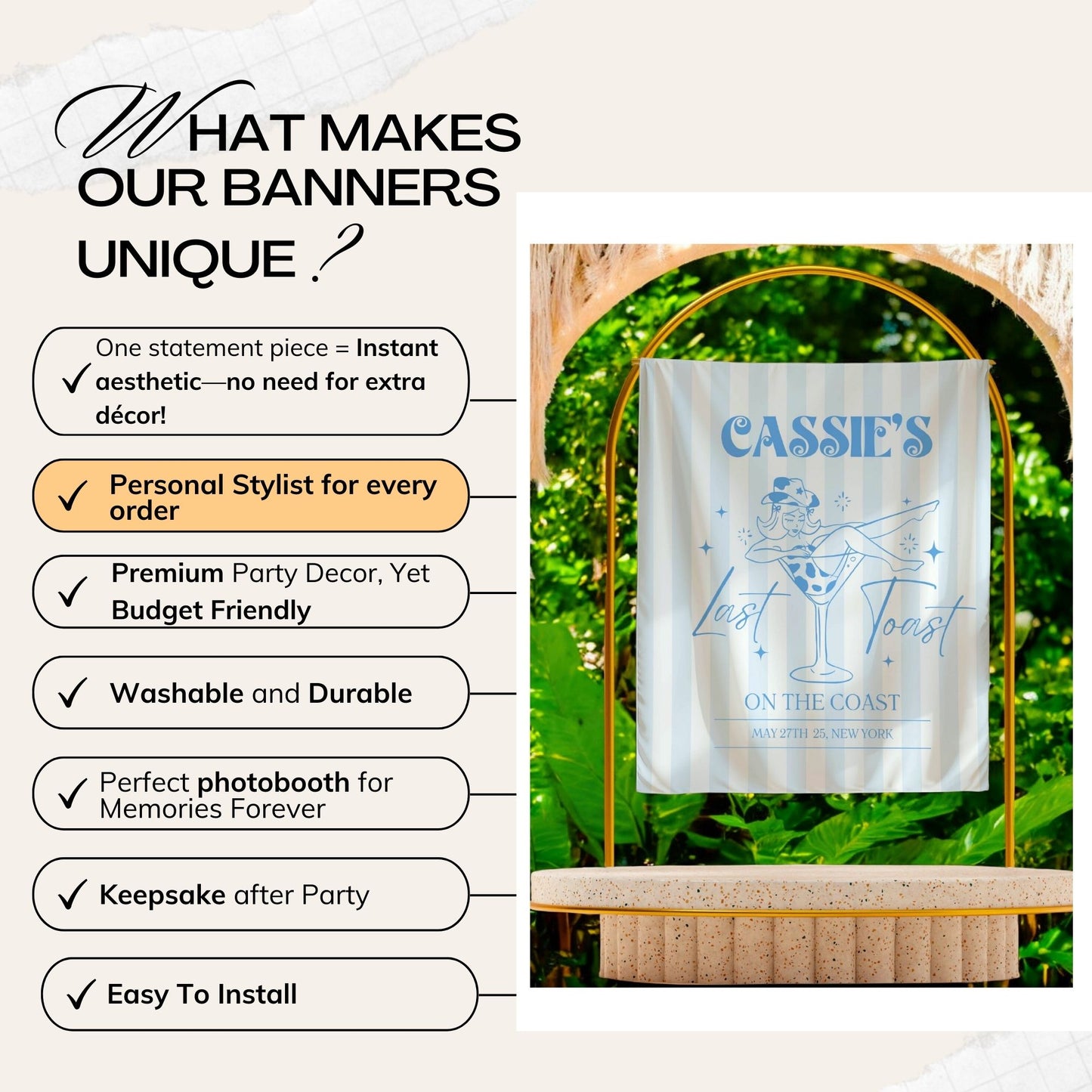 Disco Cowgirl Bachelorette Banner – Custom Bach Décor | #83