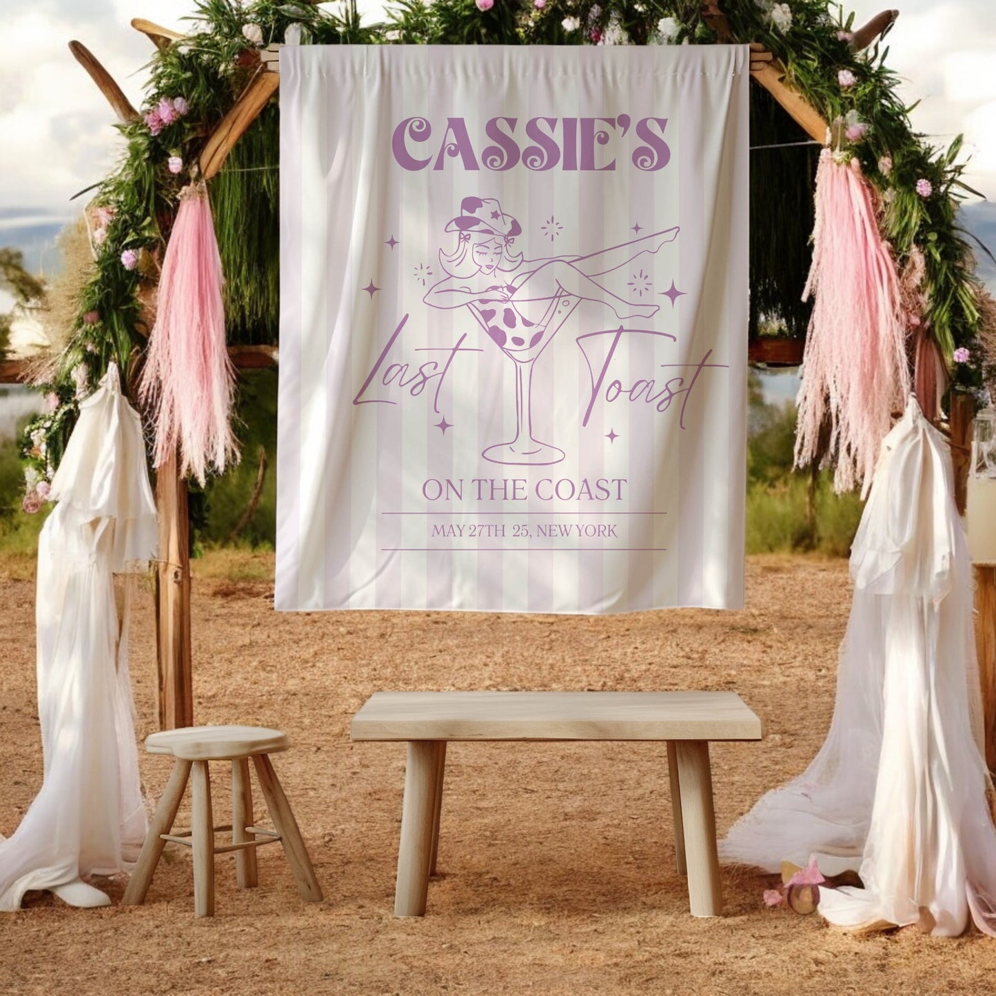Disco Cowgirl Bachelorette Banner – Custom Bach Decor for Boots & Bling Celebrations