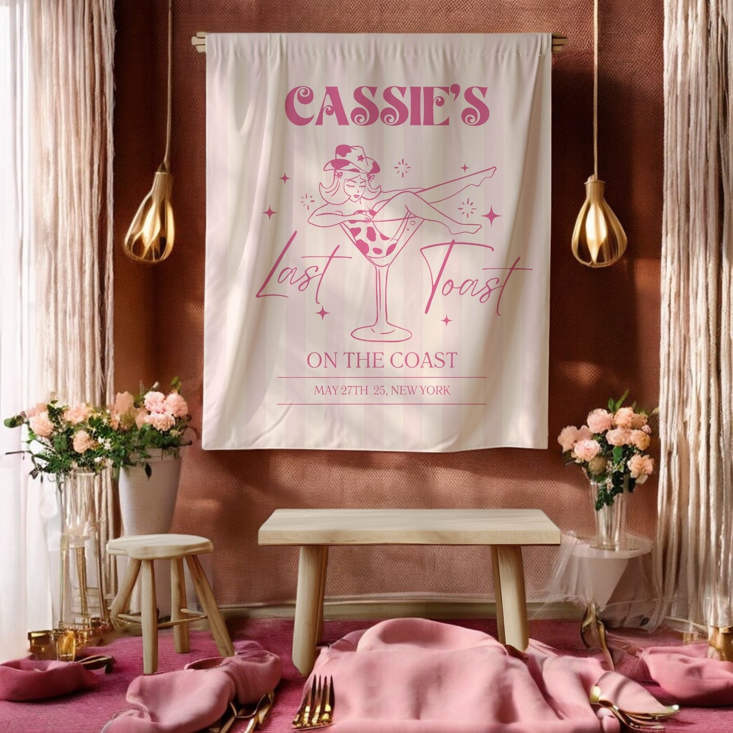 Disco Cowgirl Bachelorette Banner – Custom Bach Décor | #83