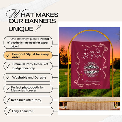 Disco Bachelorette Banner – Custom Bach Décor | #80