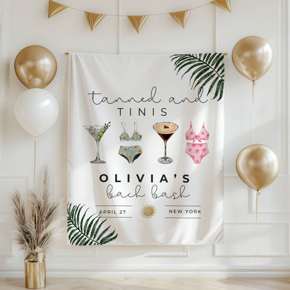Beach and Pool Bachelorette Banner – Custom Bach Décor | #09
