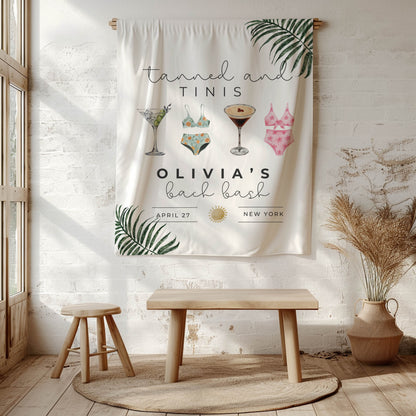 Beach and Pool Bachelorette Banner – Custom Bach Décor | #09