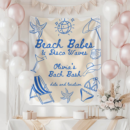 Pool Party and Beach Bachelorette Banner – Custom Bach Décor | #04