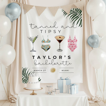 Beach and Pool Bachelorette Banner – Custom Bach Décor | #09